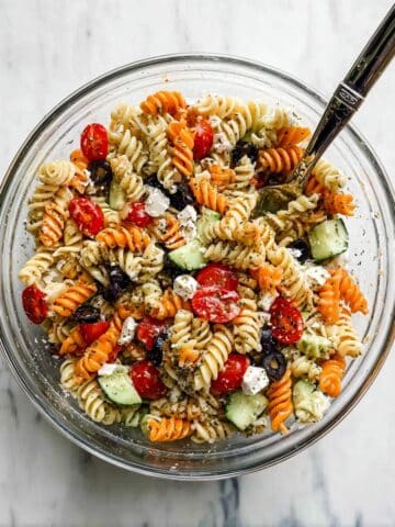 Tri Colored Pasta Salad With Italian Dressing Recipe