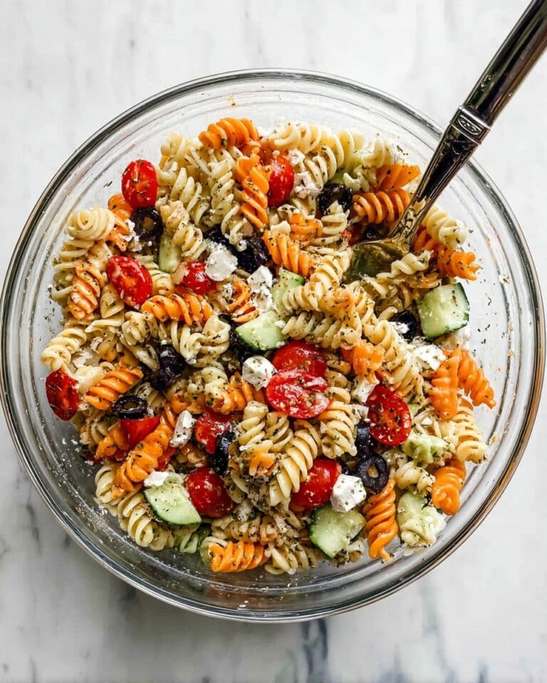 Tri Colored Pasta Salad With Italian Dressing Recipe