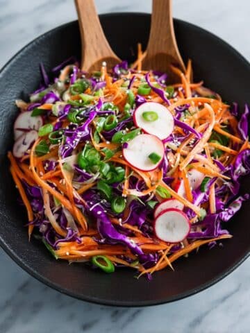Carrot Slaw with Lemon-Lime Ginger Dressing and Sesame Seeds Recipe