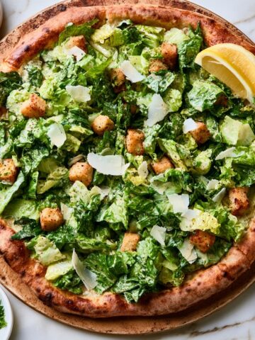 Chicken Crust Caesar Salad Pizza Recipe