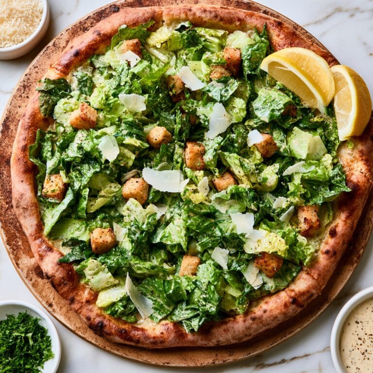 Chicken Crust Caesar Salad Pizza Recipe