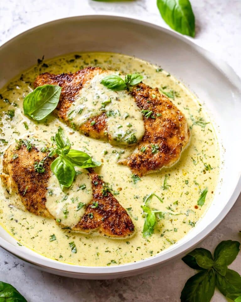 Pan Fry Tilapia with Pesto Cream Sauce Recipe