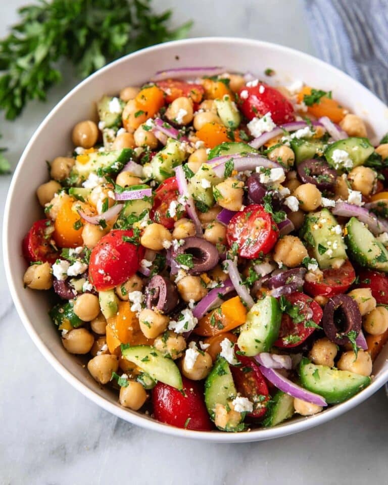 Chickpea Salad with Feta, Fresh Herbs, and Lemon-Honey Dressing Recipe