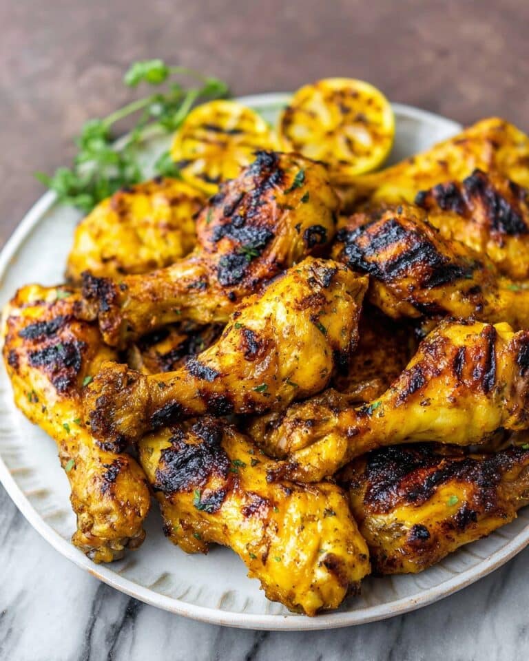 Grilled Chicken Wings with Spiced Lemon Marinade Recipe