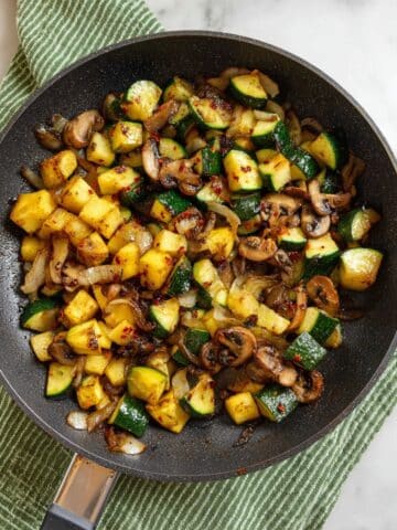 Sauteed Zucchini with Mushrooms and Italian Seasoning Recipe