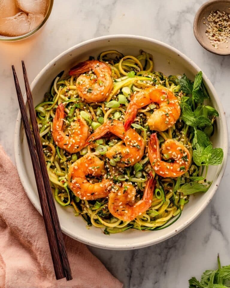 Shrimp and Zucchini Noodles Stir Fry Recipe