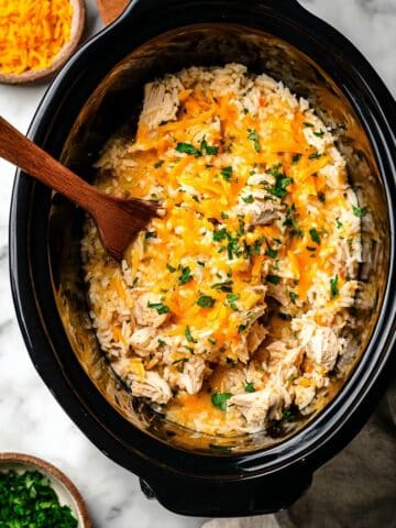 Slow Cooker Cream of Mushroom Chicken and Rice Recipe