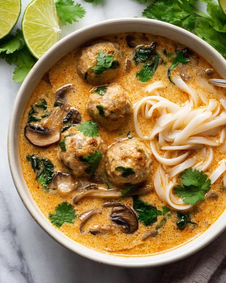 Thai Inspired Chicken Meatball Soup Recipe