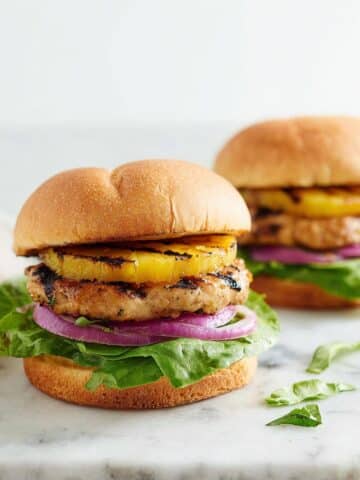 Hawaiian Teriyaki Turkey Burgers with Grilled Pineapple Recipe