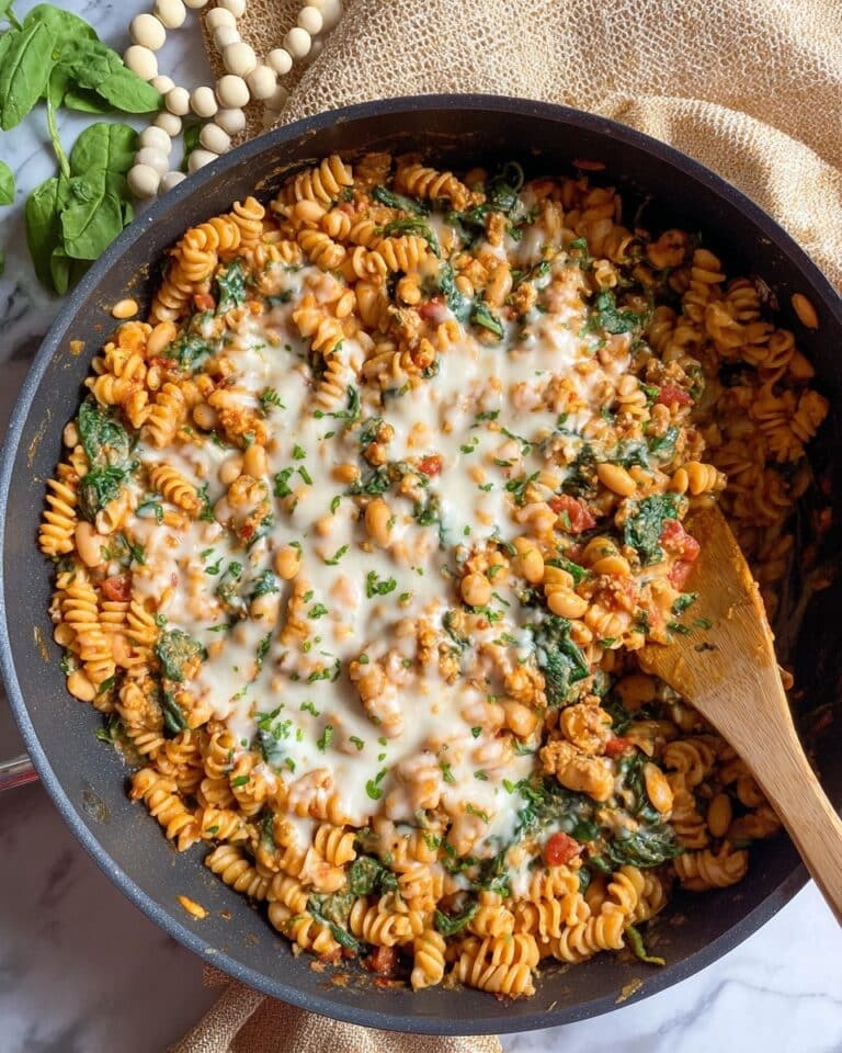 One Pot Tuscan Pasta with Ground Turkey Recipe
