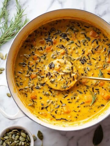 Creamy Pumpkin Wild Rice Soup Recipe