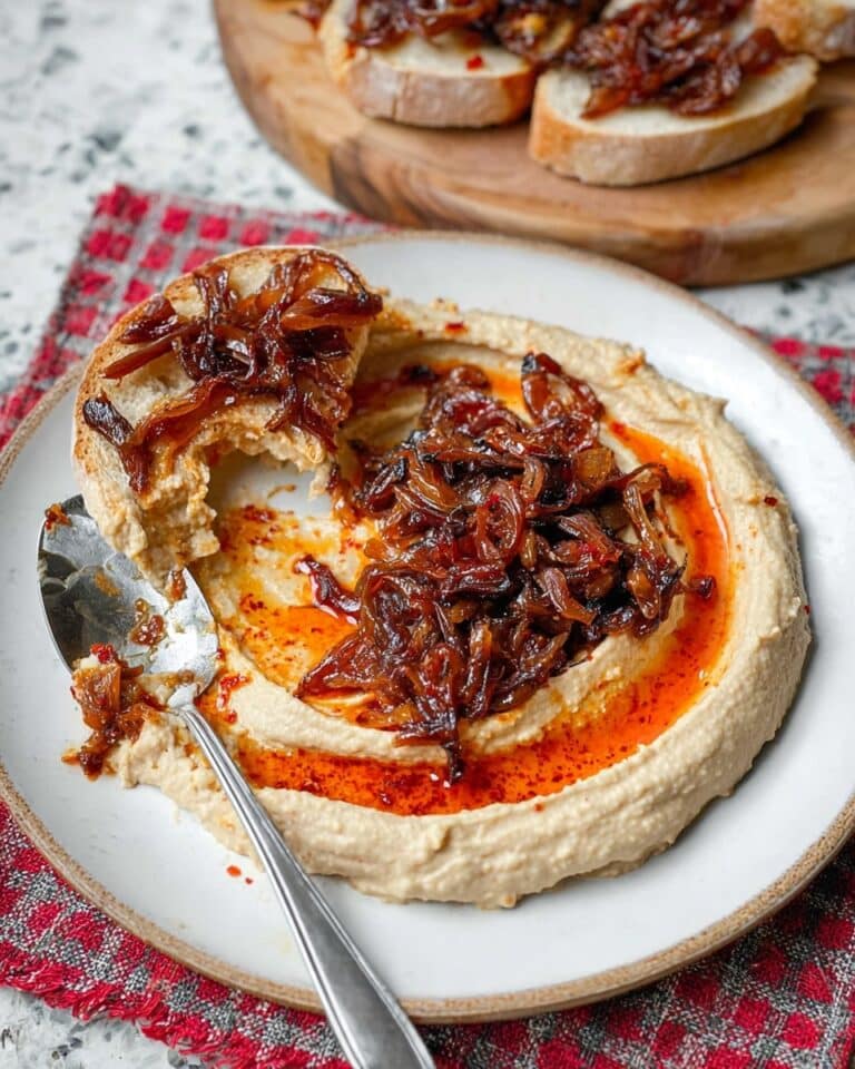 Romanian White Bean Spread with Garlic & Caramelized Onion Recipe