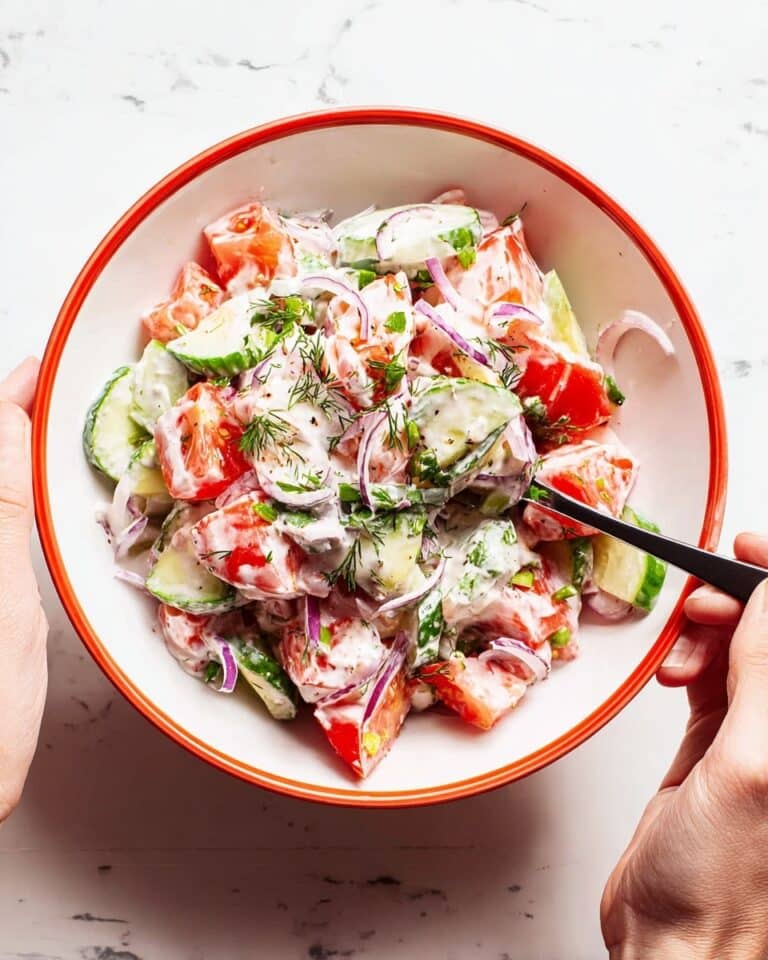 Creamy Cucumber Tomato Salad Recipe