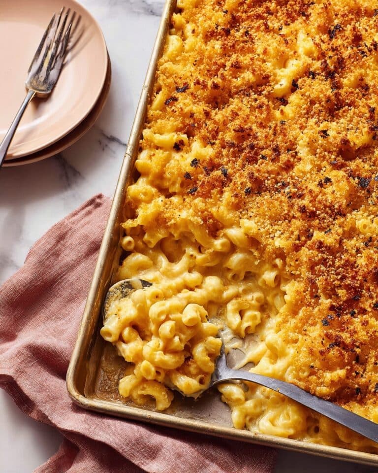 Crispy Sheet Pan Chili Mac n Cheese Recipe