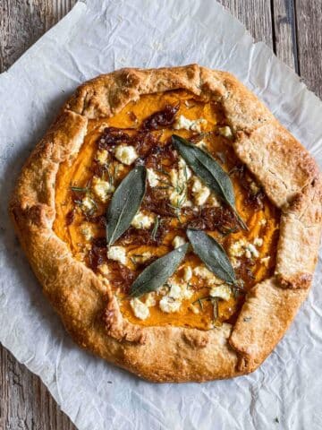 Savory Pumpkin Galette with Goat Cheese and Sage Recipe
