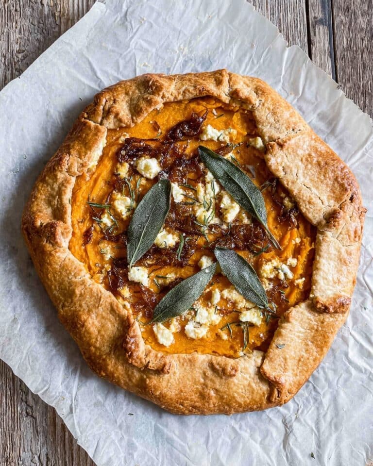 Savory Pumpkin Galette with Goat Cheese and Sage Recipe