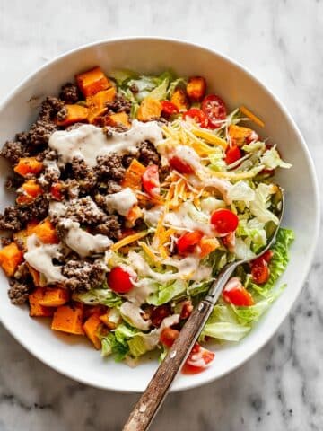 Sweet Potato Burger Bowl Recipe