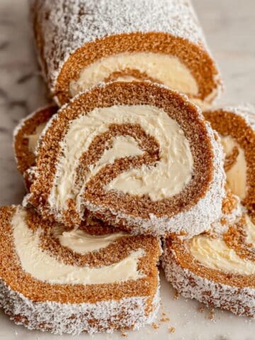Pumpkin Roll Cake with Cream Cheese Frosting Recipe