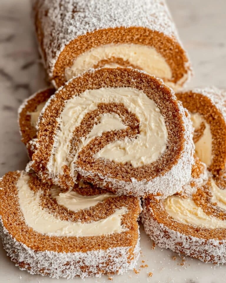 Pumpkin Roll Cake with Cream Cheese Frosting Recipe
