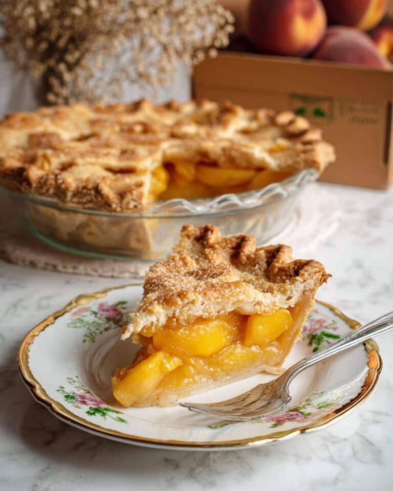 Grandma's Old-Fashioned Peach Pie with Canned Peaches Recipe