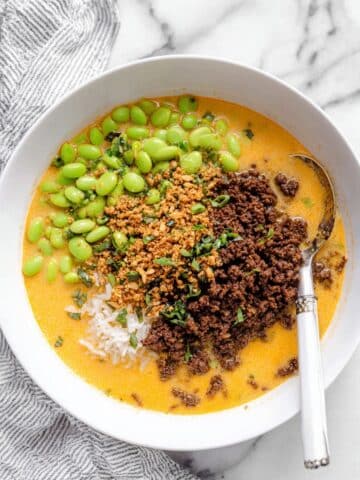 Brothy Rice and Ground Beef Bowls Recipe