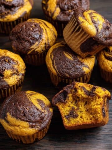 Pumpkin Chocolate Marble Muffins Recipe