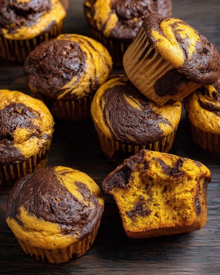 Pumpkin Chocolate Marble Muffins Recipe