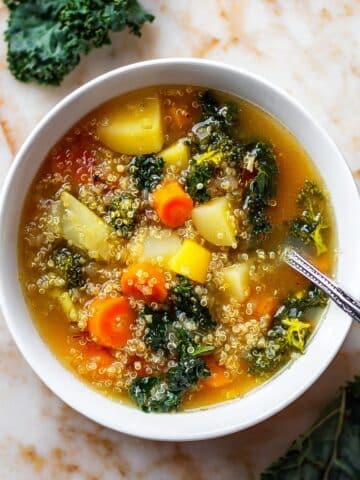 Quinoa Potato Soup with Super Greens Recipe