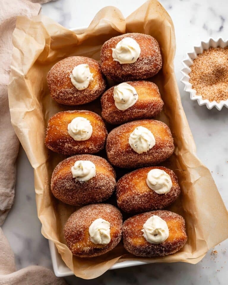 Cinnamon ‘Cheesecake’ Stuffed Vegan Pumpkin Doughnuts Recipe
