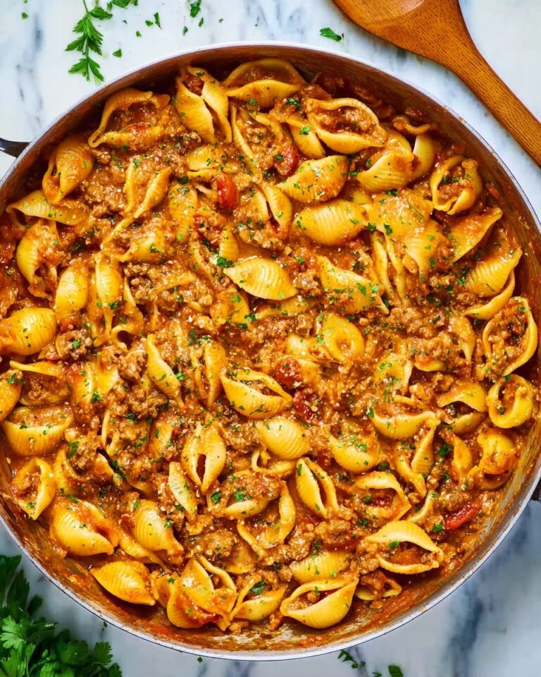Creamy Beef and Shells Recipe