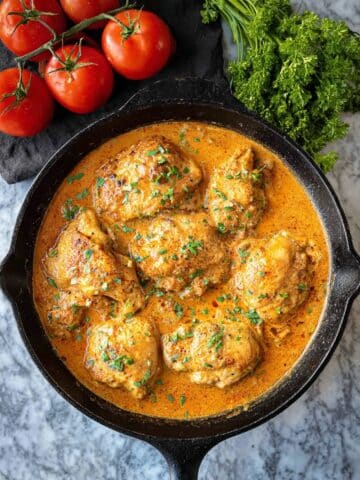 Creamy Hungarian Chicken Paprikash with Egg Noodles Recipe