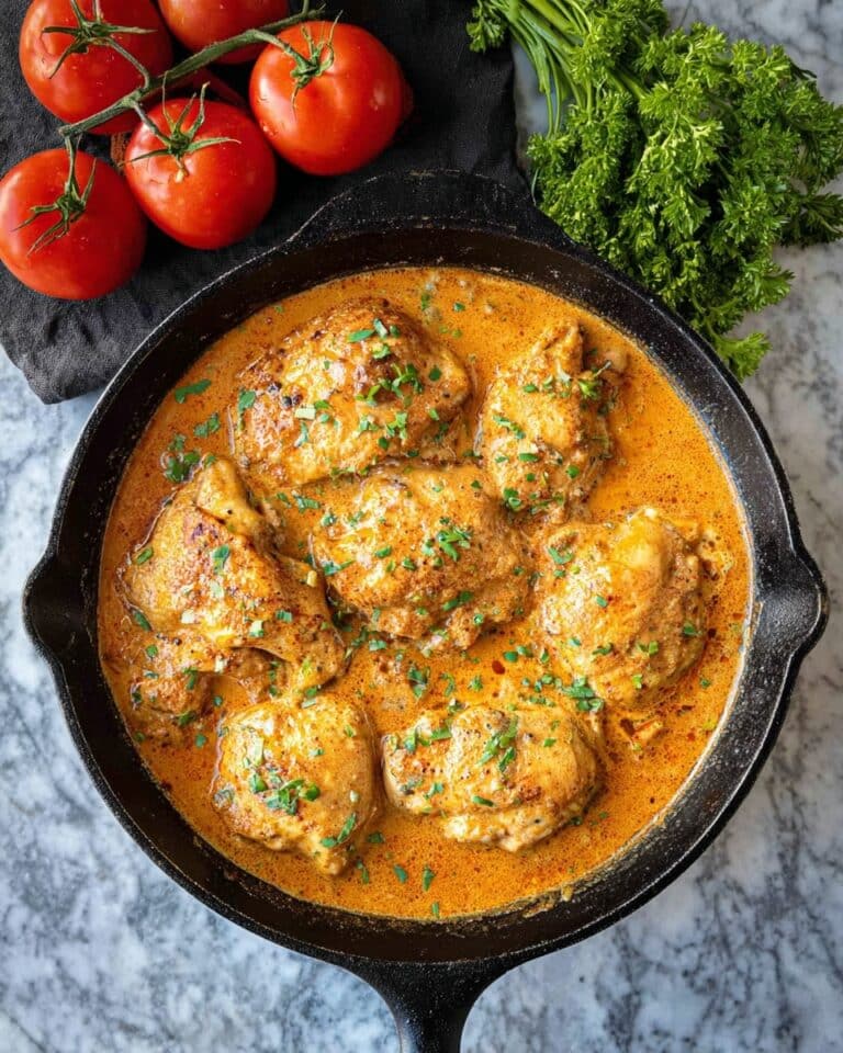 Creamy Hungarian Chicken Paprikash with Egg Noodles Recipe