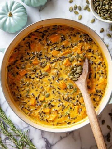 Fall Creamy Pumpkin Wild Rice Soup Recipe