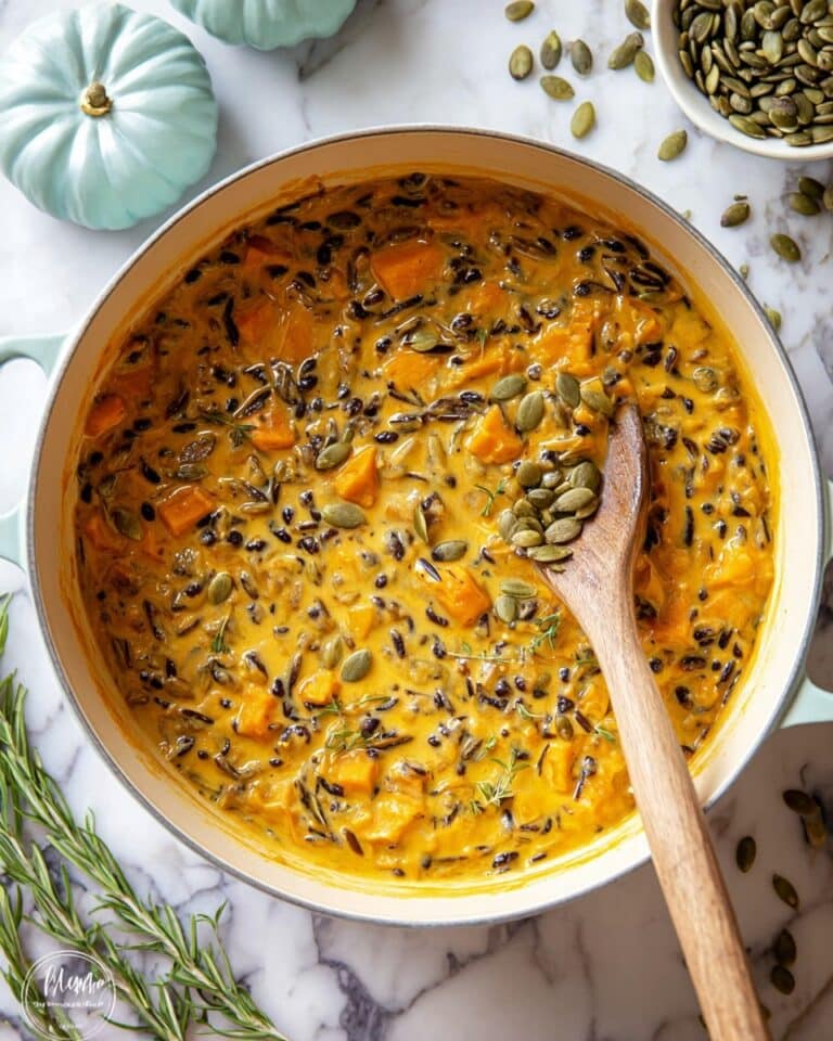 Fall Creamy Pumpkin Wild Rice Soup Recipe