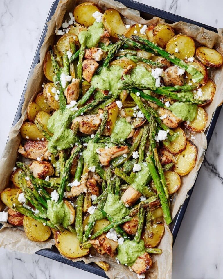 Easy Green Goddess Chicken and Veggies Sheet Pan Dinner Recipe