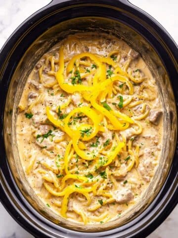 Slow Cooker Mississippi Beef and Noodles Recipe