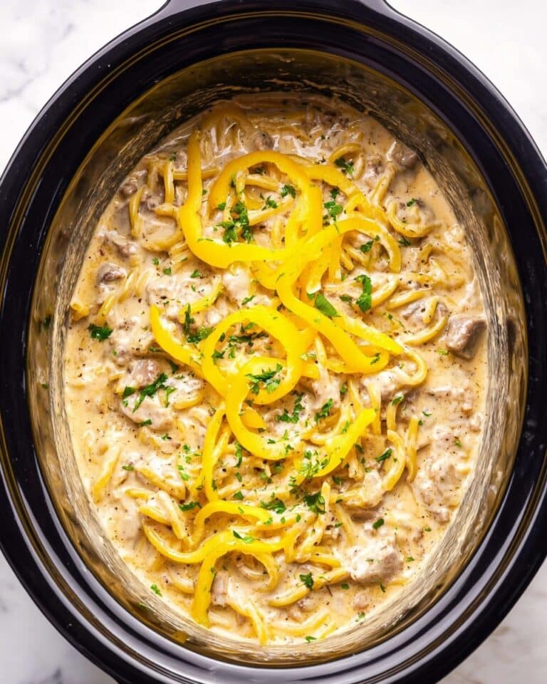 Slow Cooker Mississippi Beef and Noodles Recipe