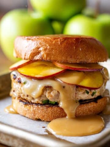 Apple Cheddar Turkey Burgers Recipe