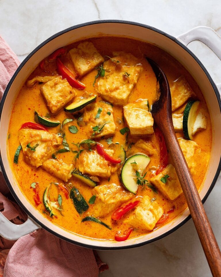 Vegetable Red Curry with Tofu Puffs Recipe