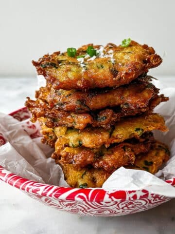 Zucchini Fritters with Parmesan and Green Onions Recipe