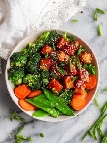 BBQ Tofu Veggie Bowls Recipe