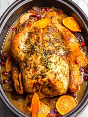 Slow Cooker Orange Herb Chicken with Cranberries and Vegetables Recipe