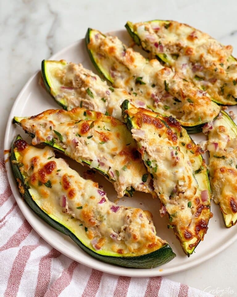 High Protein Tuna Avocado Zucchini Shell Tacos Recipe