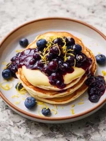 Cottage Cheese Protein Lemon Blueberry Pancakes Recipe