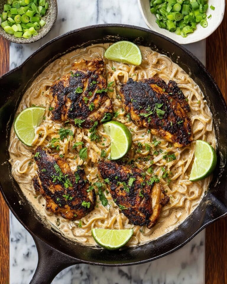 Jerk Chicken Alfredo Pasta Recipe