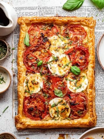 Tomato Puff Pastry Tart with Mozzarella Recipe