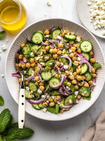 Simple Chickpea Cucumber Salad Recipe
