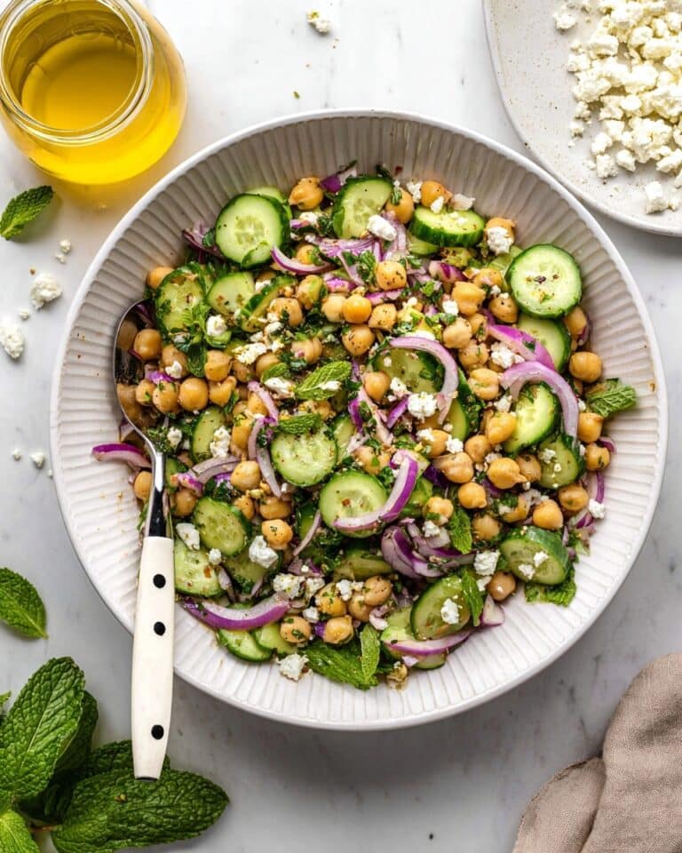 Simple Chickpea Cucumber Salad Recipe