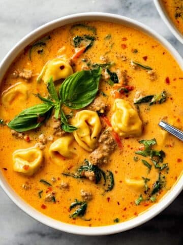 Creamy Tomato Tortellini Soup with Chicken Recipe