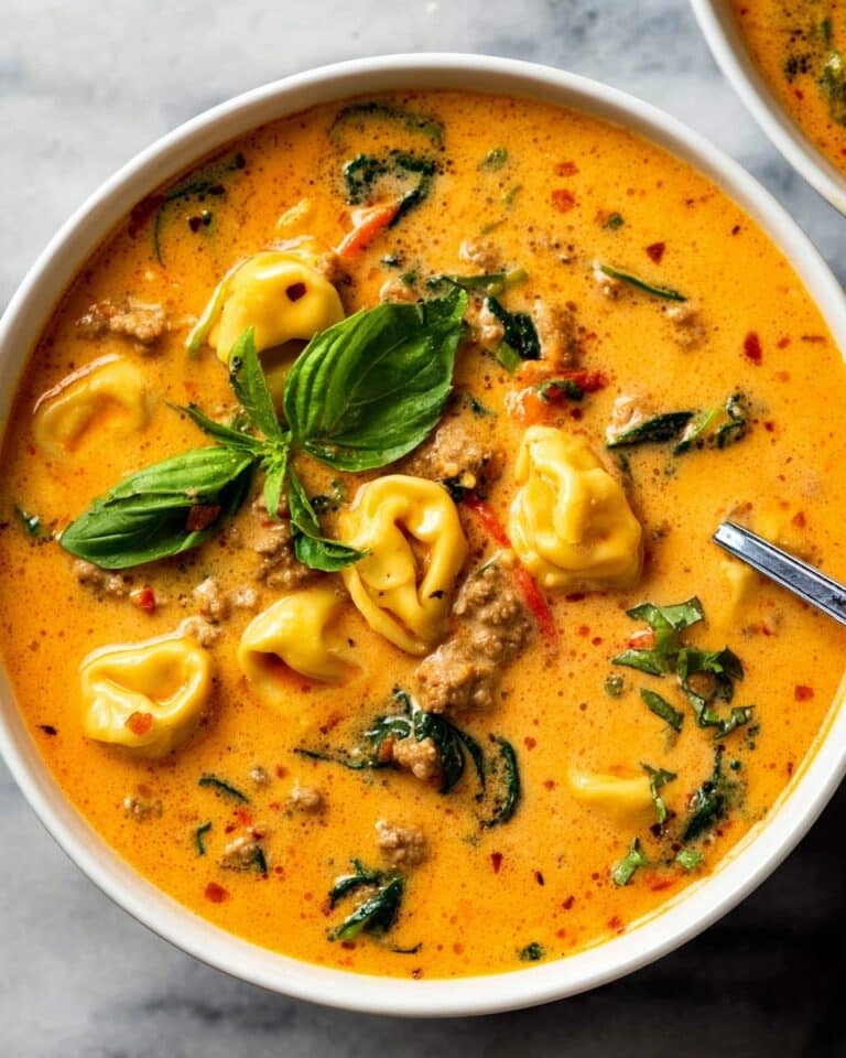 Creamy Tomato Tortellini Soup with Chicken Recipe
